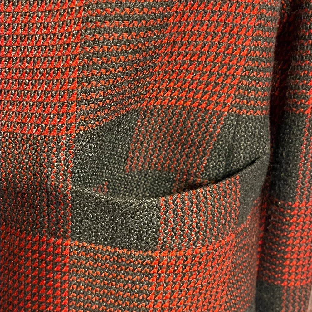 John Meyer of Norwich Vintage Wool Blend Red Plaid  Blazer - Picture 4 of 14